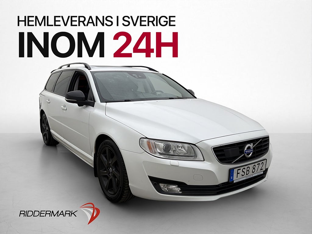 Volvo V70 D4 AWD 181hk Dynamic Edition Drag Skinn T-lucka