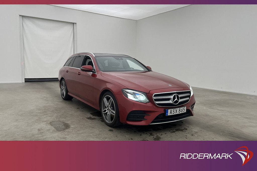 Mercedes-Benz E 220 T d 4M AMG Pano Värm Wide 360° Navi Drag