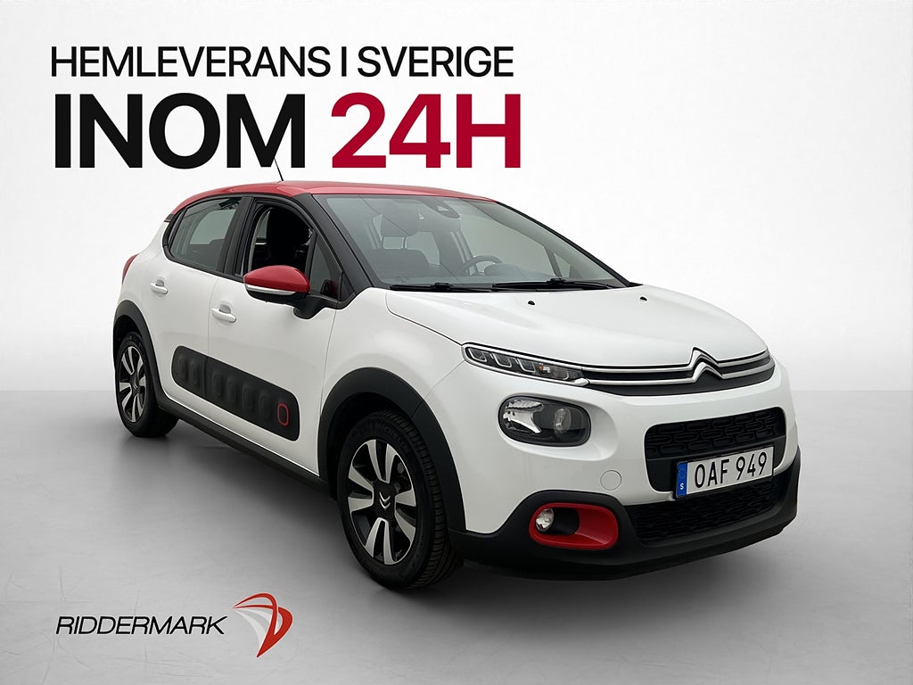 Citroën C3 1.2 PureTech 82 Sensorer CarPlay Kamrem-Bytt