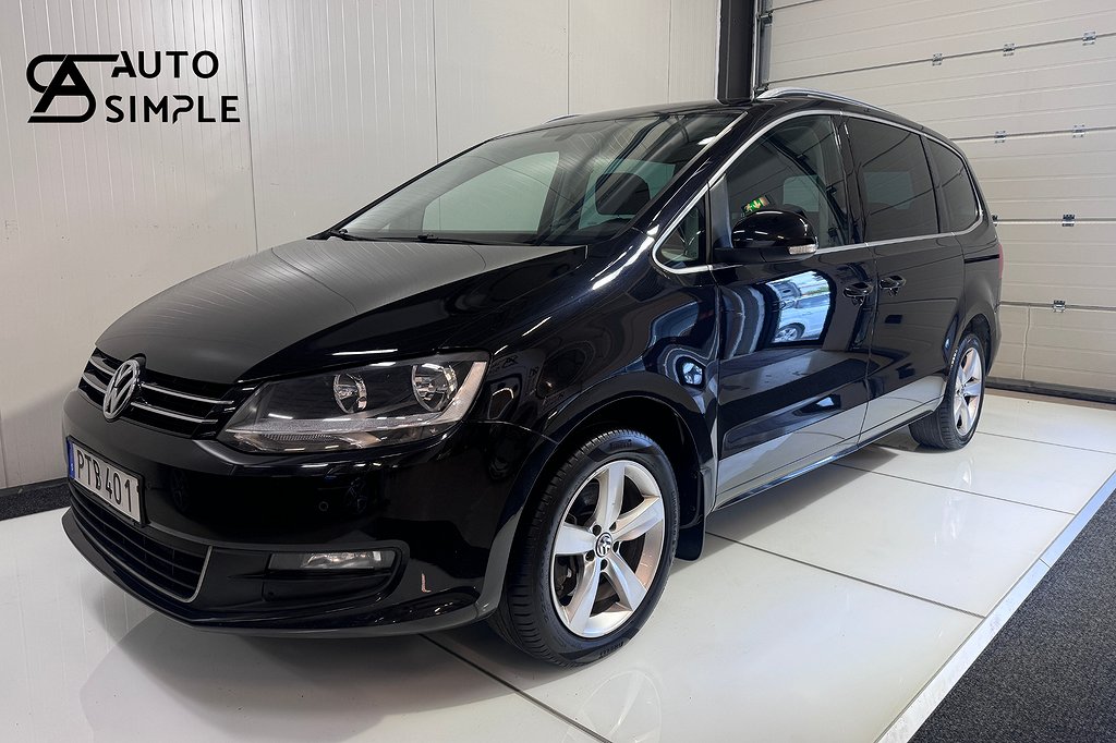 Volkswagen Sharan 2.0 TDI Ny Bes Välvårdad Pano Drag (140hk)