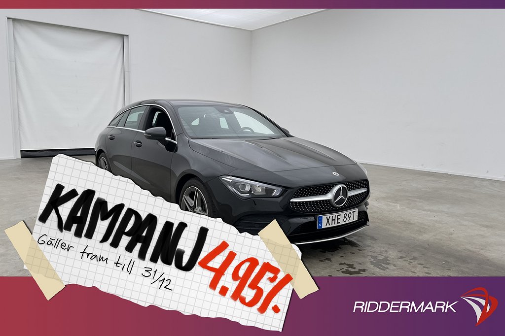 Mercedes-Benz CLA 200 SB 163hk AMG Wide P-Värm 4,95% Ränta