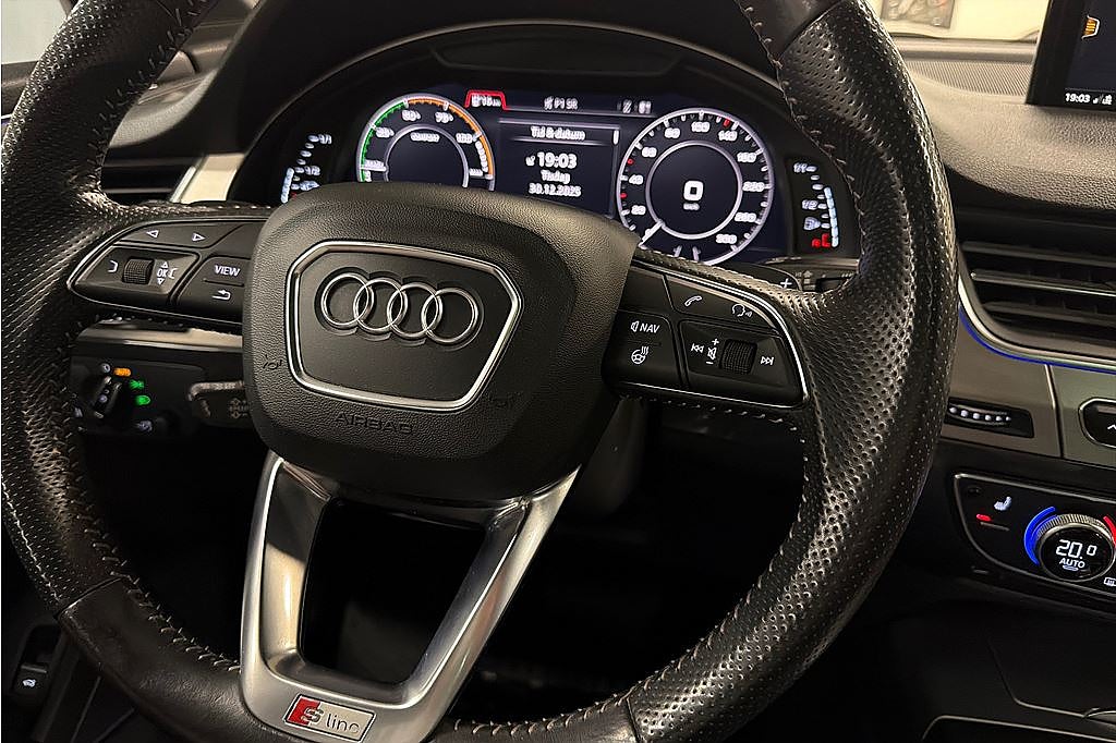 Audi Q7 e-Tron TDI q, 373hk, S-line, 360, drag, pano, 4,99% RÄNTA