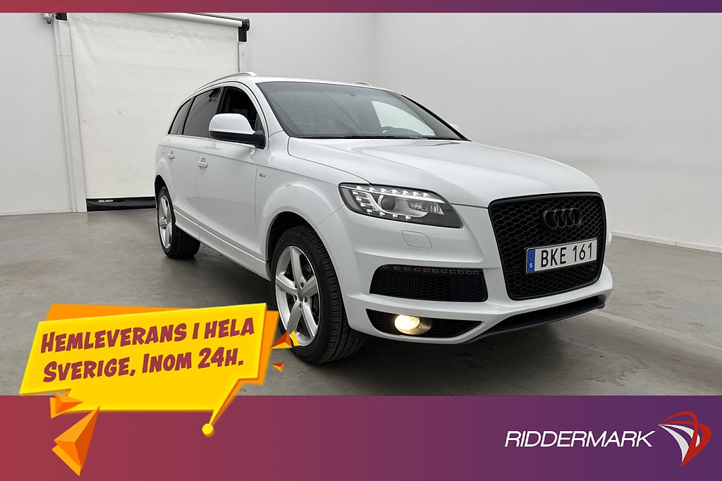 Audi Q7 3.0 TDI Quattro S-Line Värm 7-sits Pano Drag Navi