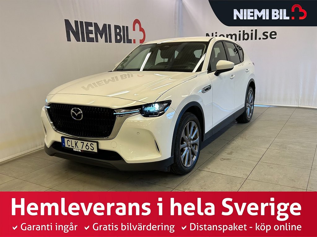 Mazda CX-60 PHEV AWD 327hk Kamera/Nav/Rattvärm/HuD/SoV-däck