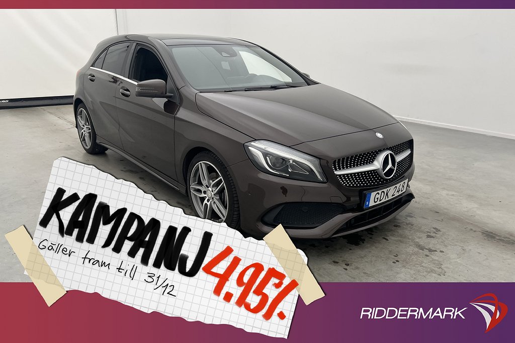 Mercedes-Benz A 200 d 4M AMG D-Värmare Pano H/K 4,95% Ränta