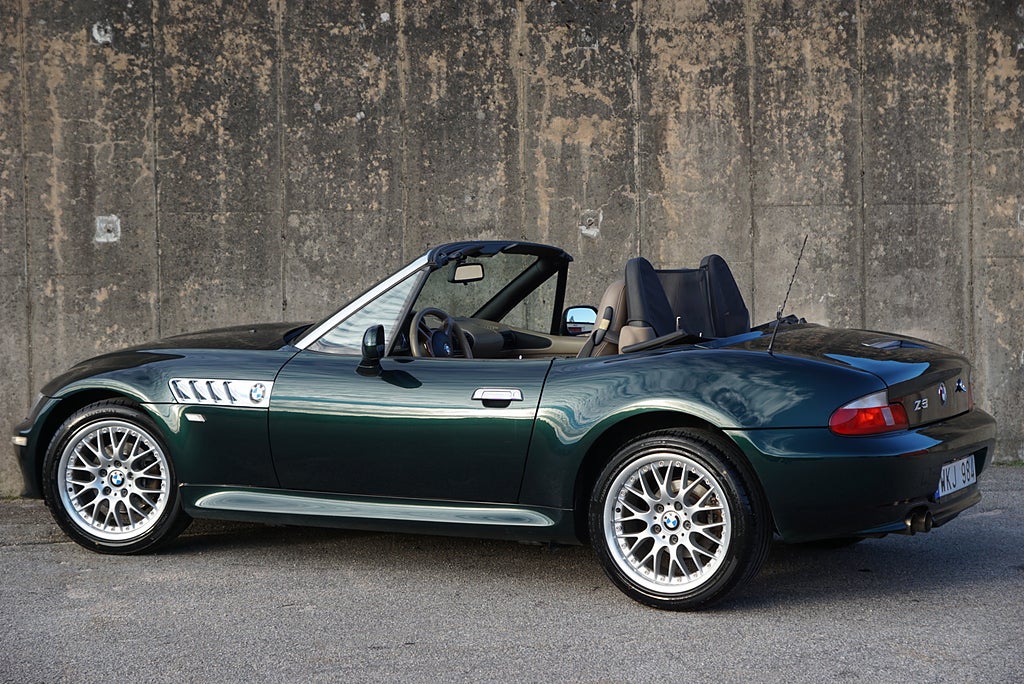 BMW Z3 2.8i Roadster 193hk Manuell Oxford Green BBS 17”
