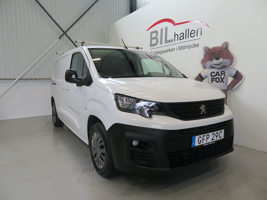 Peugeot Partner 1.5 BlueHDi 102HK L2 Pro+ Drag Kamera Värmare Takräcke 