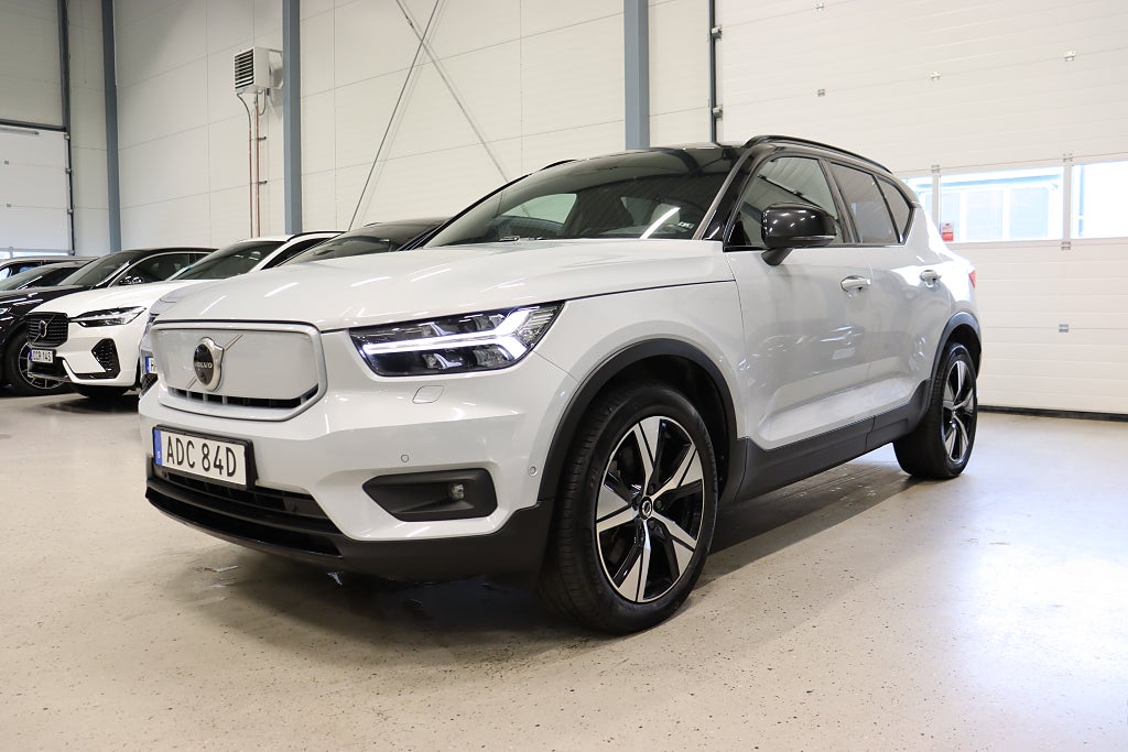Volvo XC40 Recharge Pro 360° Drag p-värmare pano H/K 231hk 