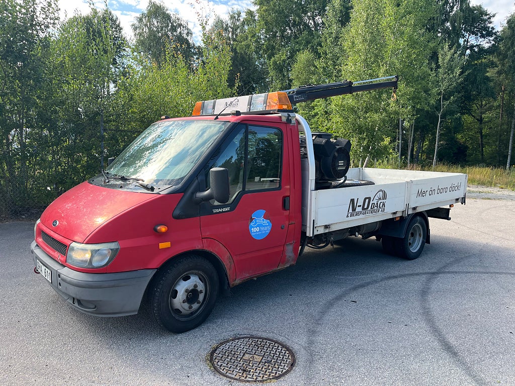 Ford transit Hiab 013T kran och kompressor Atlas Copco 2.4 TDE RWD