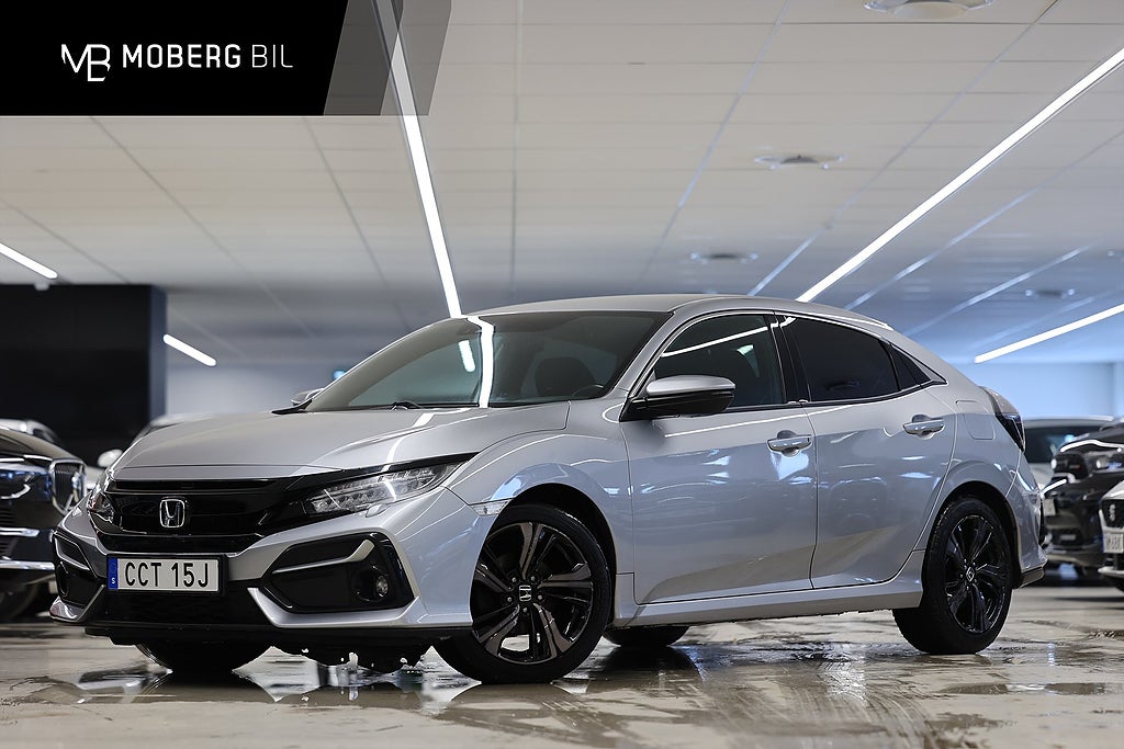 Honda Civic 1.0 126hk Helg på Moberg! Elegance B-kamera Navi LED Adapt Farth