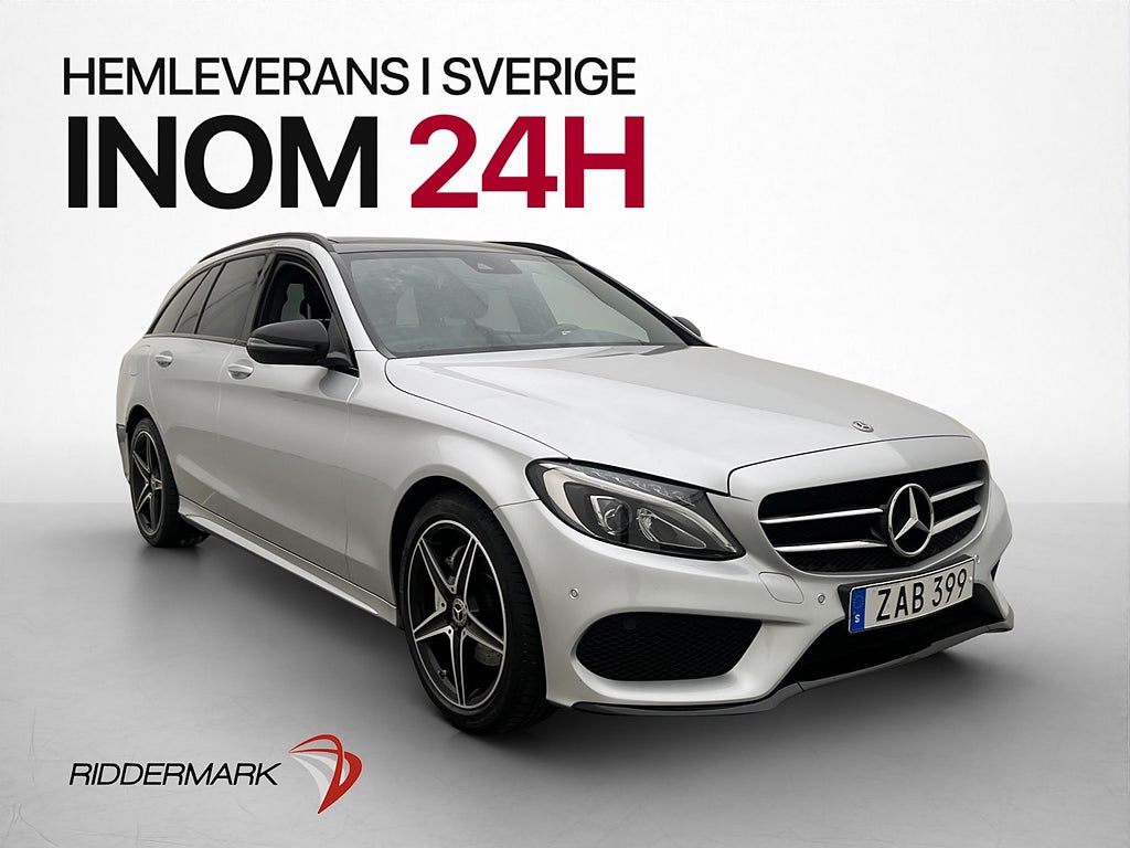 Mercedes-Benz C 180 T 156hk AMG Pano Skinn P-Sensorer Drag