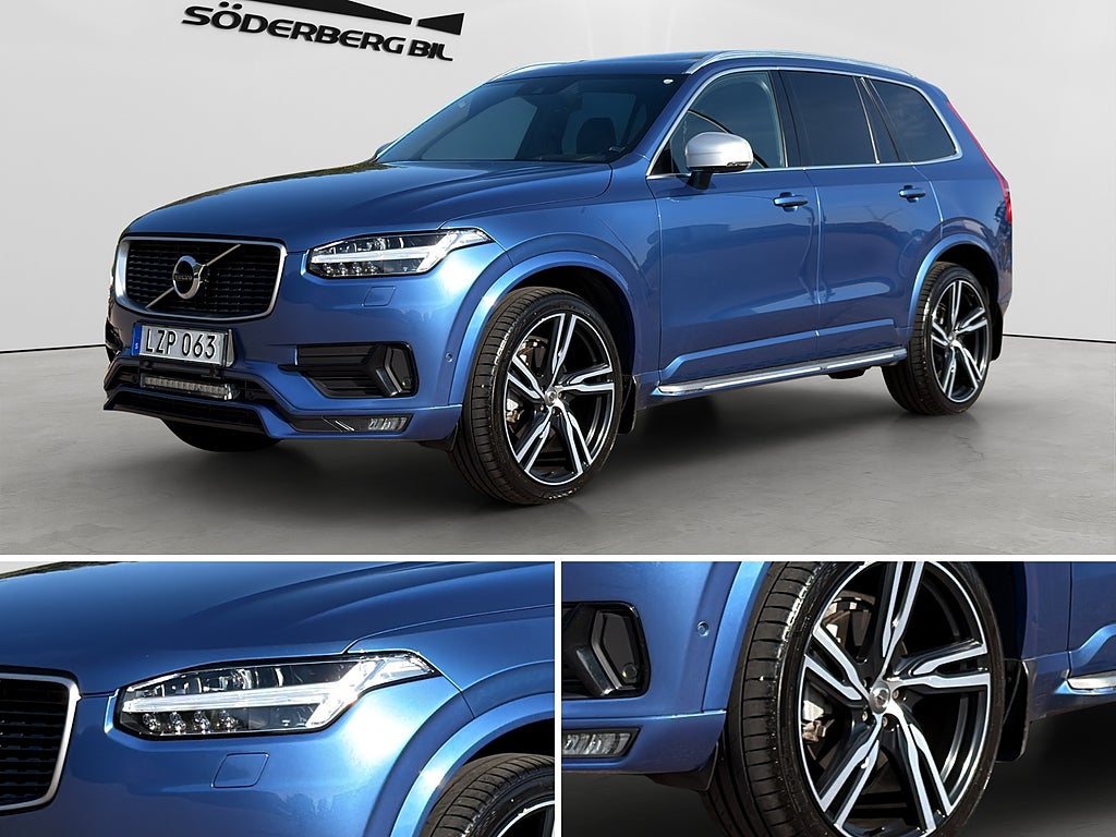 Volvo XC90 7-Sits D5 225hk AWD R-Design, B&W, Pano, Drag *SE UTR*