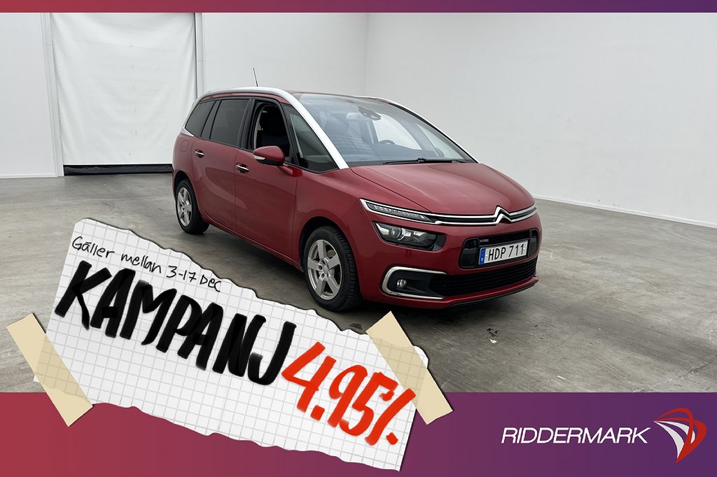 Citroën Grand C4 Picasso 130hk 7-Sits M&K-Värmar 4,95% Ränta