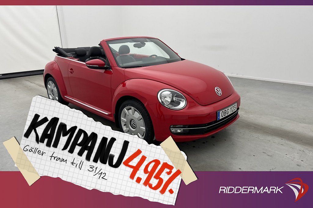 Volkswagen Beetle The Cabriolet Skinn CarPlay 4,95% Ränta