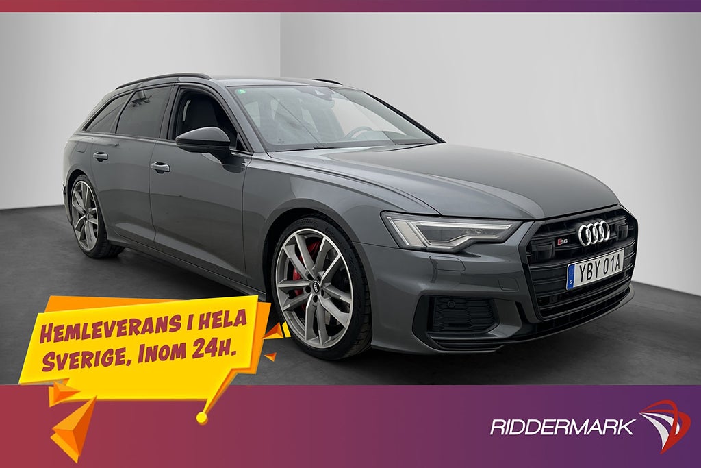 Audi S6 TDI Q 350hk Cockpit B&O Drag Matrix Luft Svart-Optik