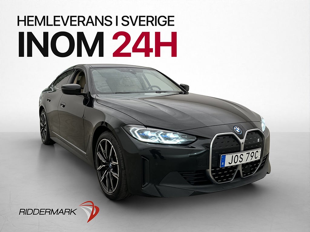 BMW i4 eDrive40 Gran Coupé 83.9 kWh Dragkrok 360° Skinn MOMS