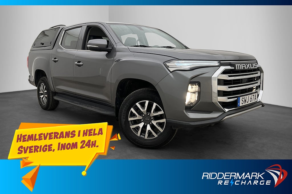 Maxus T90 EV 88.5 kWh 180hk B-Kam Skinn CARPLAY Kåpa Moms