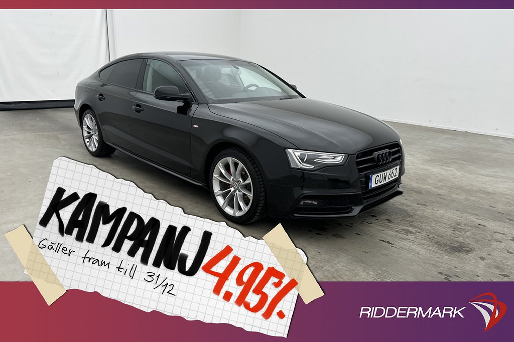 Audi A5 Sportback TFSI 177hk S-Line Sensorer 4,95% Ränta