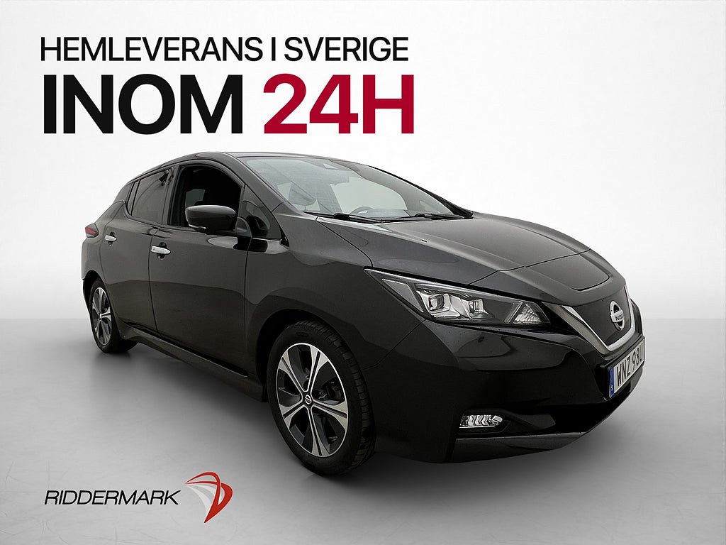 Nissan Leaf 150hk Tekna Navi 360° Carplay Rattvärm Skinn/Tyg
