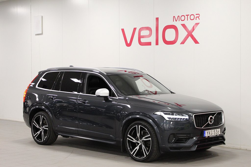 Volvo XC90 T8 AWD R-Design 408hk 7 Sits PANO 360 HUD DRAG