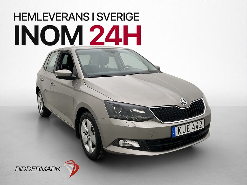 Skoda Fabia TSI 90hk Style M&K-Värmare P-Sensorer CarPlay
