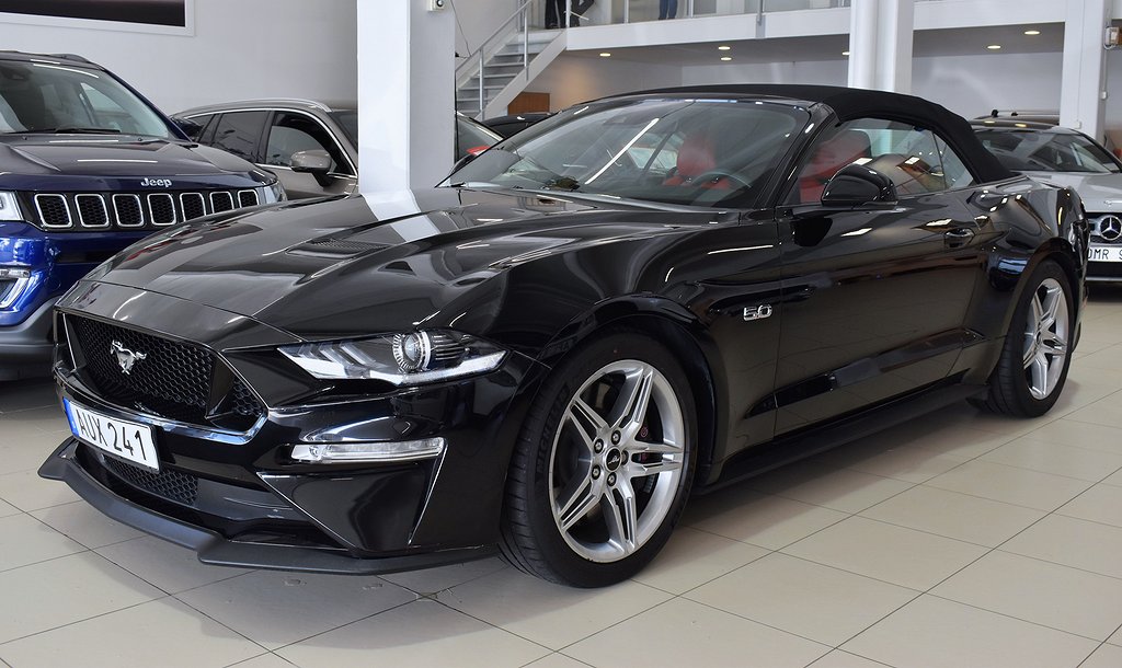 Ford Mustang GT 5.0 V8 Cab Navi B-kam Cockpit 450hk 1 Ägare Euro 6