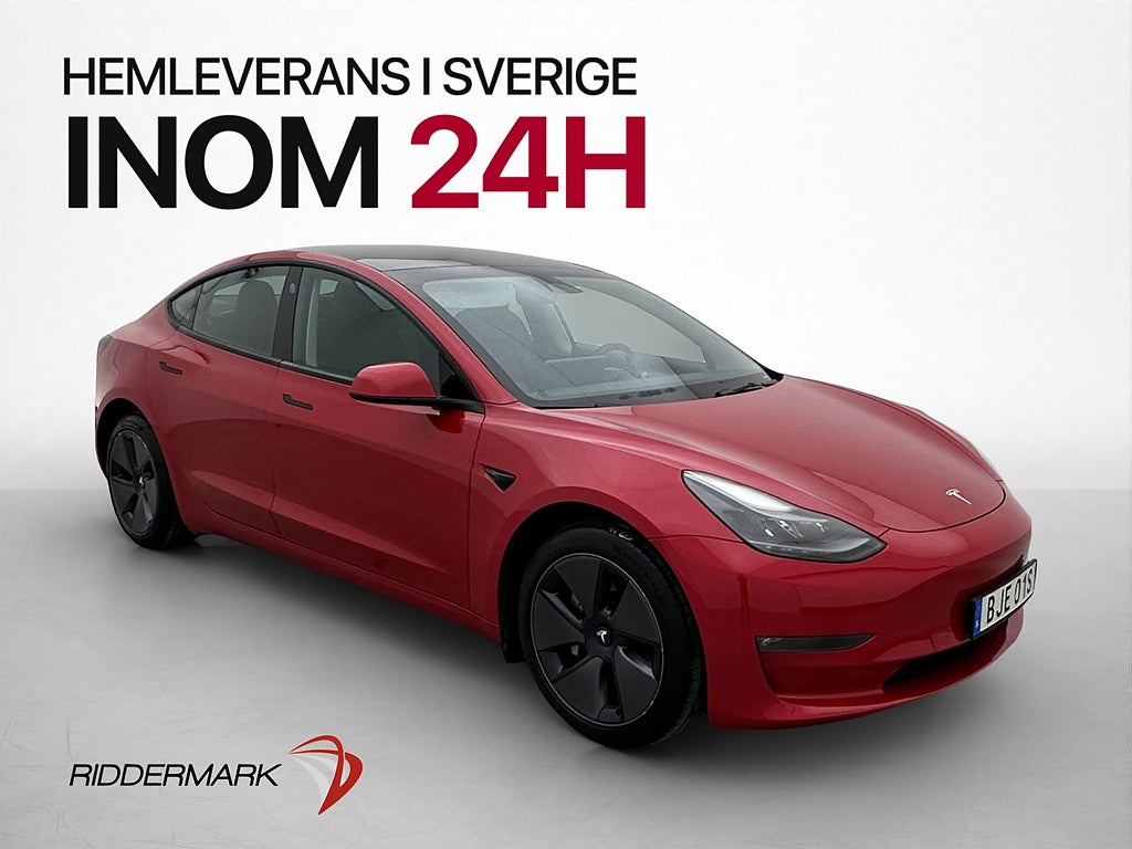 Tesla Model 3 Long Range AWD Moms Värmare Pano Skinn Kamera