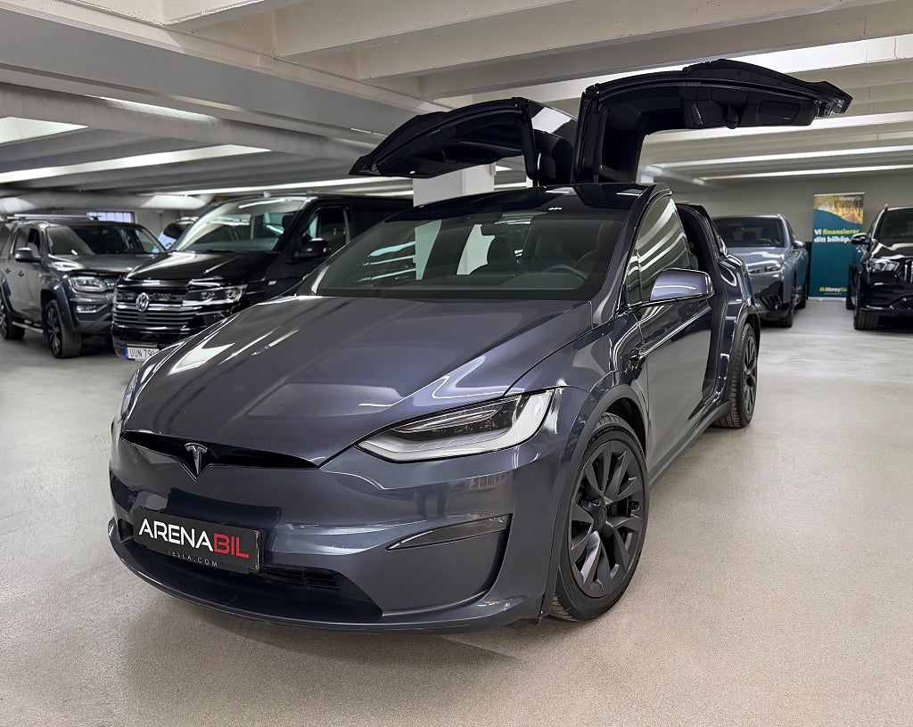 Tesla Model X 6 Sits Drag Moms Luftfjädring Värmare Autopilot -23