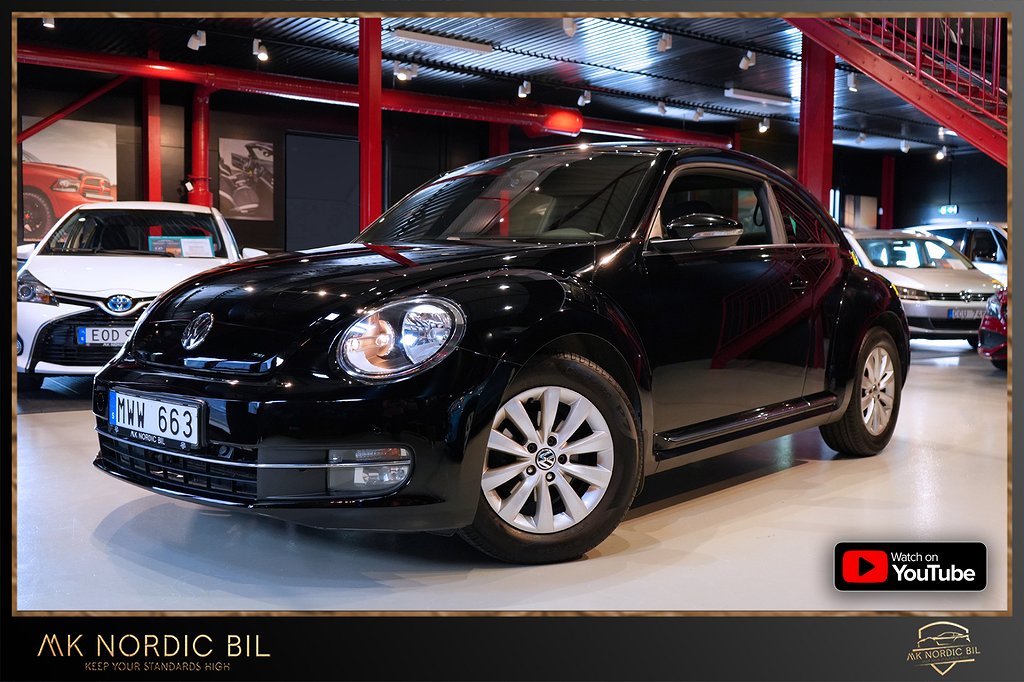 Volkswagen Beetle 1.2 P-Senor Svensksåld 6 mån garanti S+V