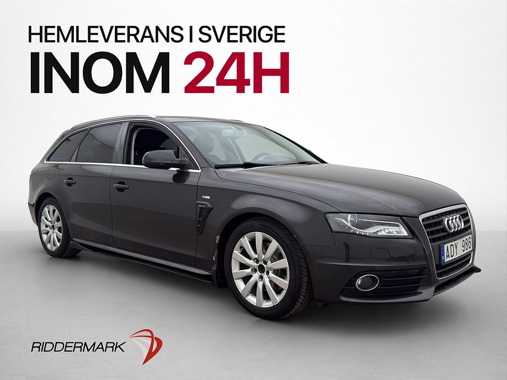 Audi A4 TDI 143hk S-Line Dragkrok Sensorer Farthåll