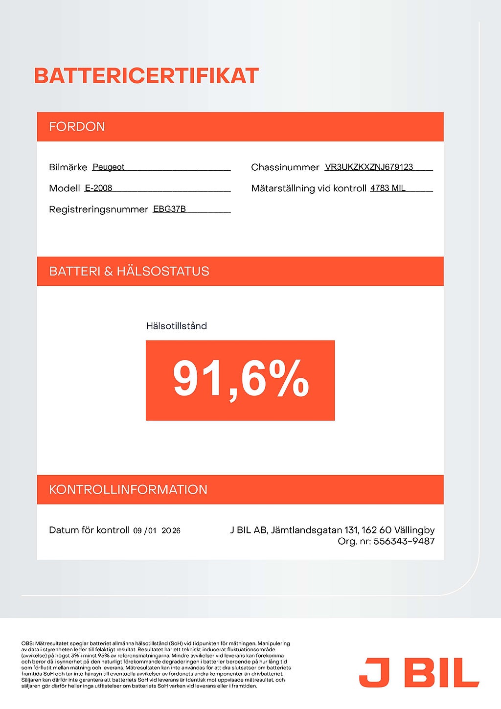 Bild på Peugeot E-2008 Active Pack 50kWh 136hk Aut KAMPANJRÄNTA 3,99%