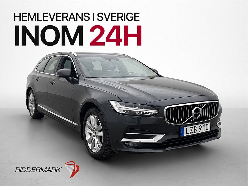 Volvo V90 D3 AWD Inscription HUD Värmare VOC Skinn Dragkrok