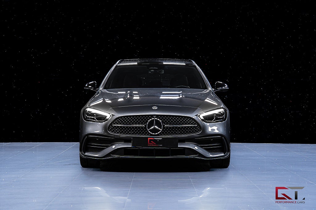 Mercedes-Benz C200 T AMG Pano Bur-3D Värmare Akustikglas Vinterpaket 360°