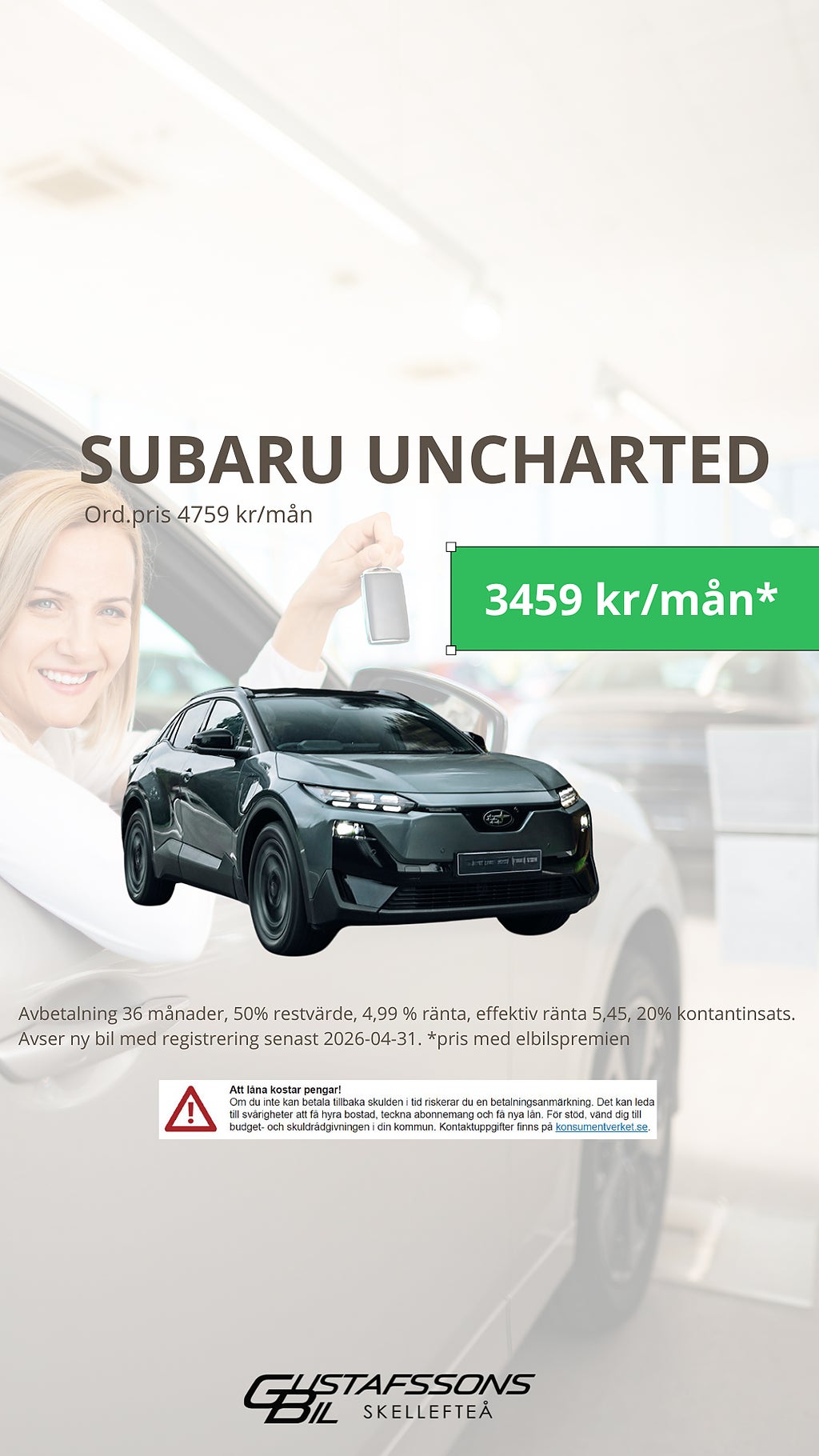 Subaru Uncharted FWD Adventure 57,7kWh 455km