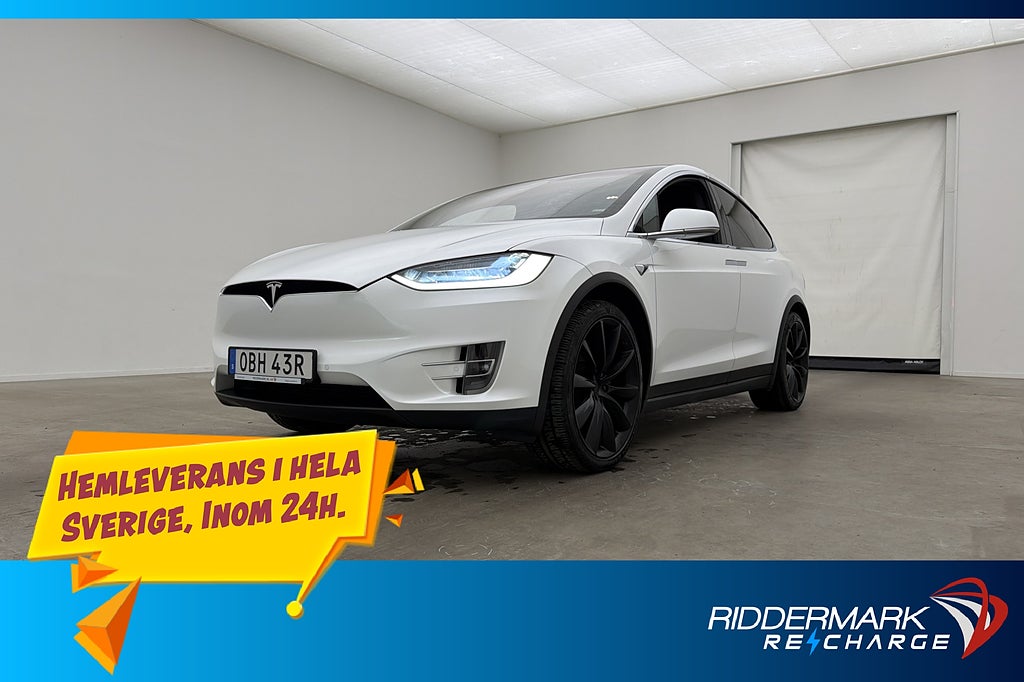Tesla Model X Long Range AWD 7-Sits FSD Dragkrok Svensksåld