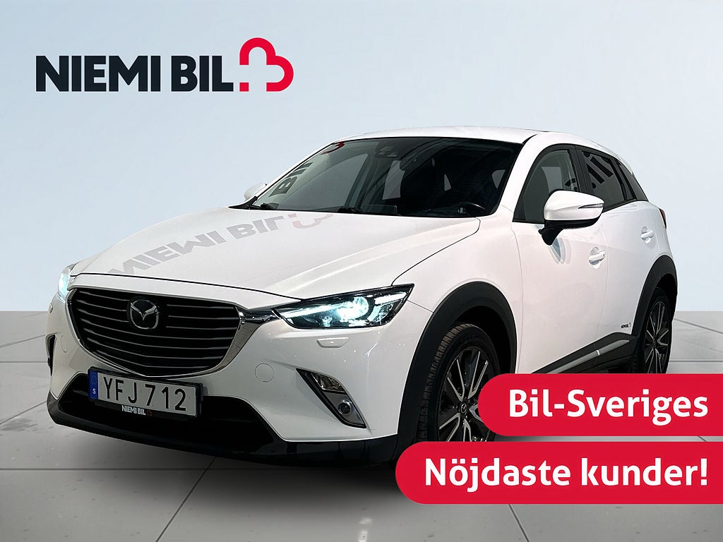 Mazda CX-3 2.0 AWD Optimum Mvärm Kamera BOSE HuD GPS S/V-hjul