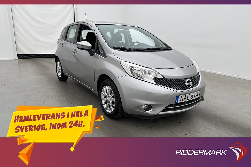 Nissan Note 1.2 / 2-Brukare Låg skatt Drag A/C Nyservad