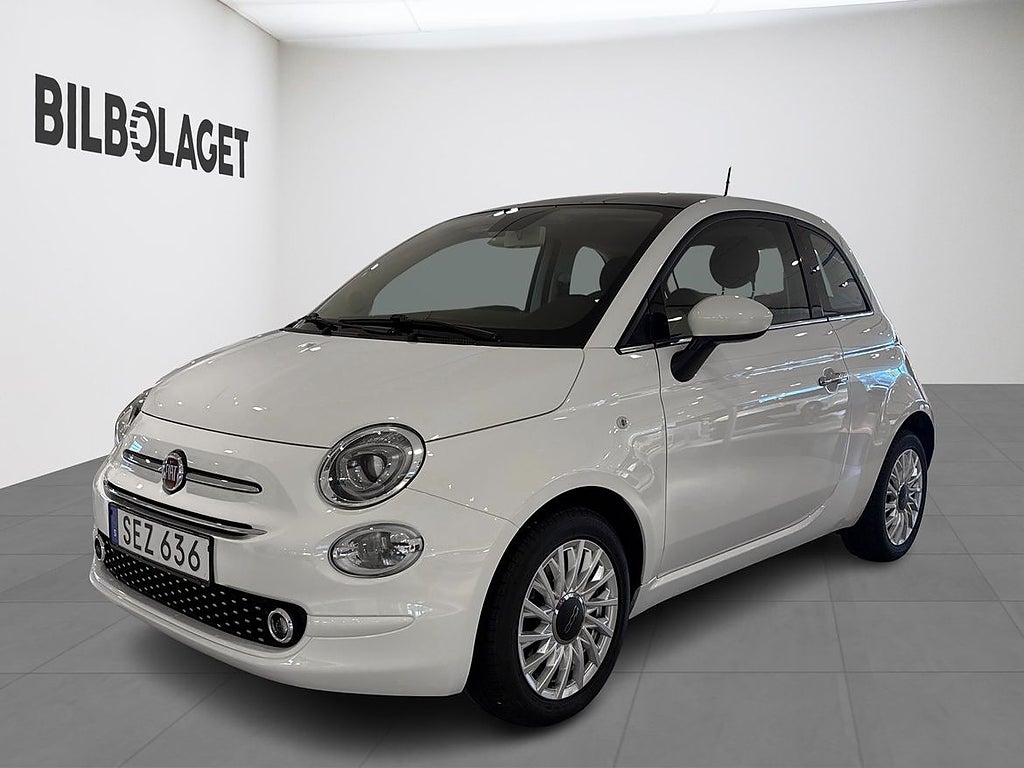 Fiat 500 Lounge 1.2 69hk S&S (Glastak,Parksensor,Ac)
