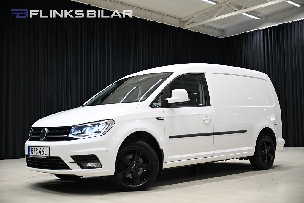 Volkswagen Caddy Maxi DSG 102HK Nedlackad|LED|V-Inredd|Drag|Värmare|Lågmil