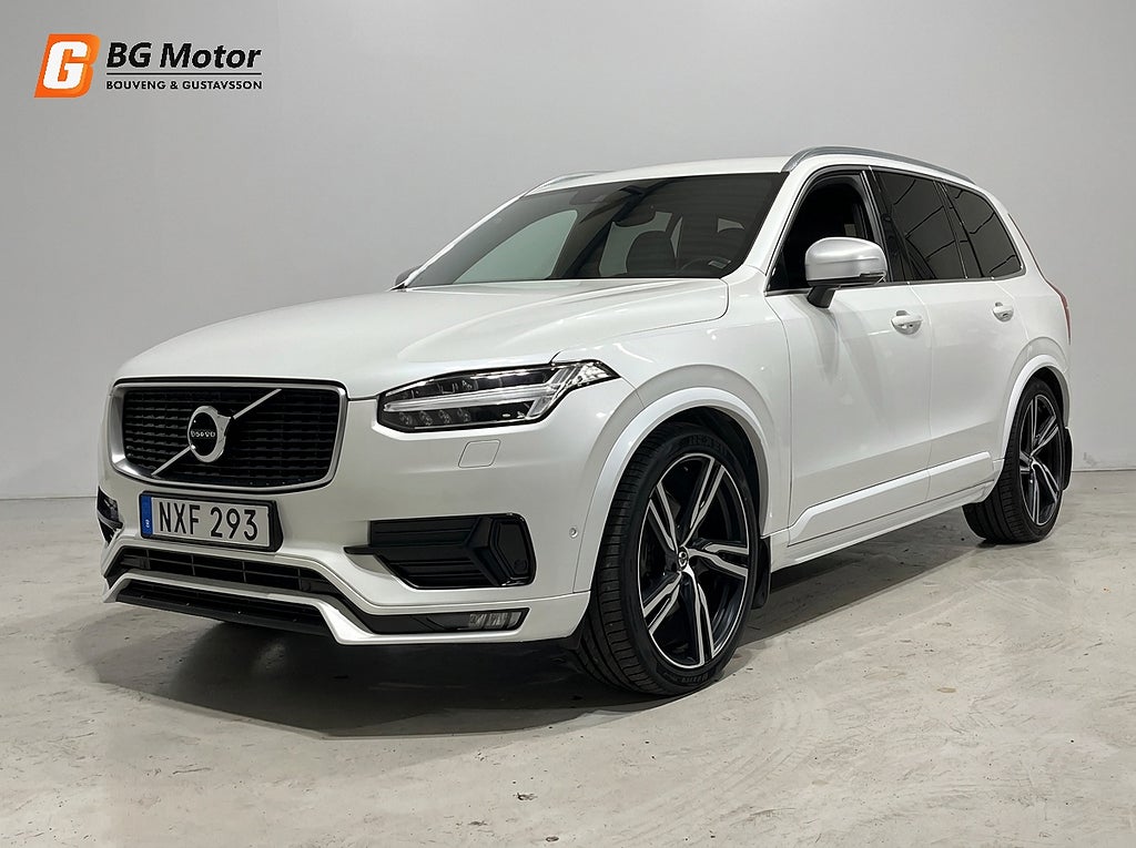 Volvo XC90 D5 AWD 225HK Aut R-Design 7-sits Drag/B&W/Värmare/HuD
