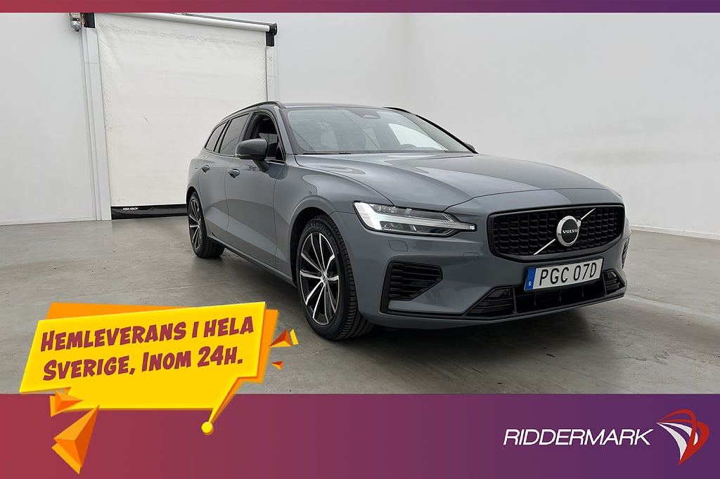 Volvo V60 Recharge T6 AWD 350hk Plus Dark Värmare Skinn Drag