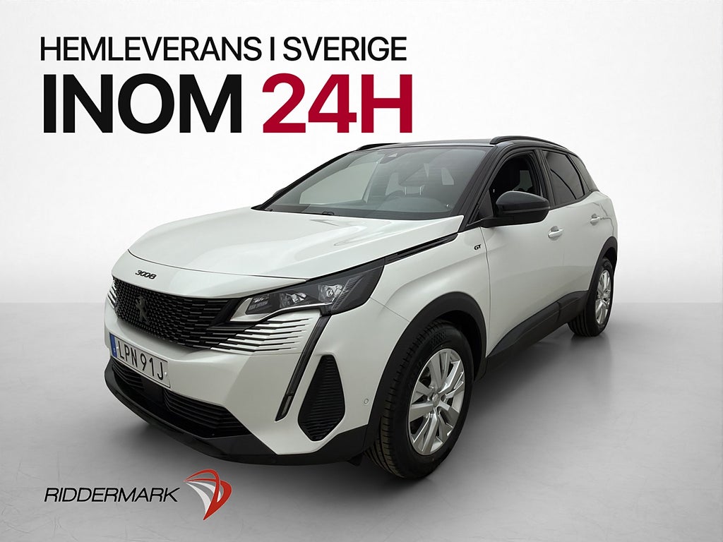 Peugeot 3008 1.2 131hk GT Backkamera CarPlay Navi Halvskinn