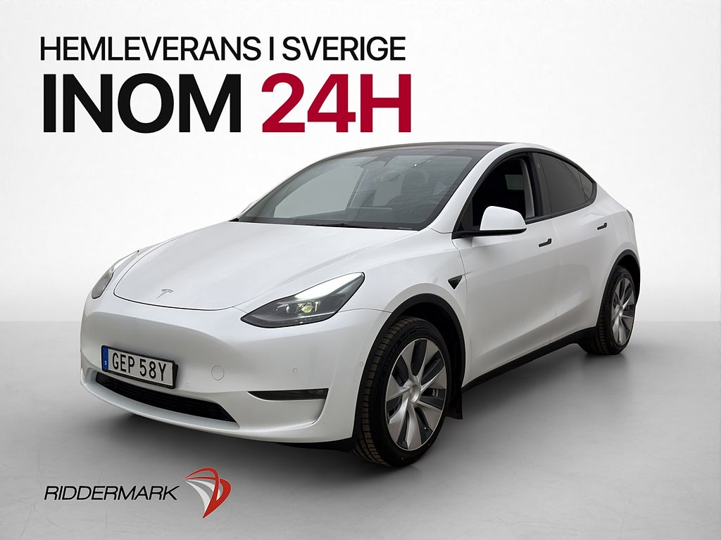 Tesla Model Y Long Range AWD FSD Dragkrok Svensksåld