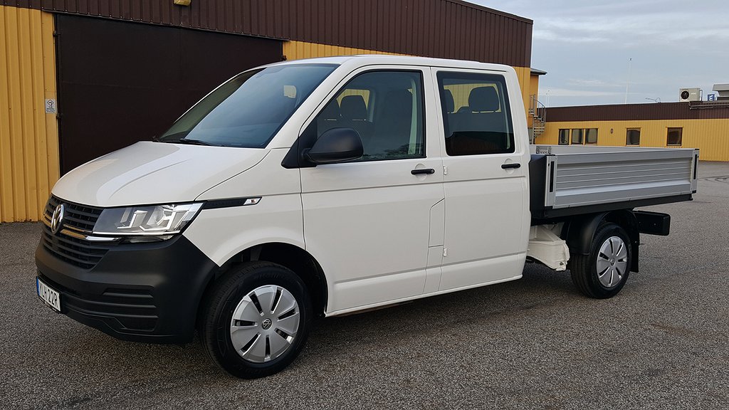 Volkswagen Transporter 150hk Dubbelhytt Pickup Chassi Flak