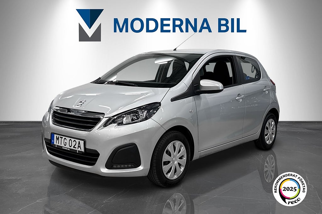 Peugeot 108 5-dörrar 1.0 VTi Euro 6 Backkamera Bluetooth AC Sv-såld