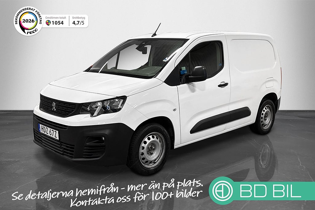 Peugeot Partner Utökad Last 1.5 BlueHDi KAMERA FJÄRR-VÄRMARE V-INREDD