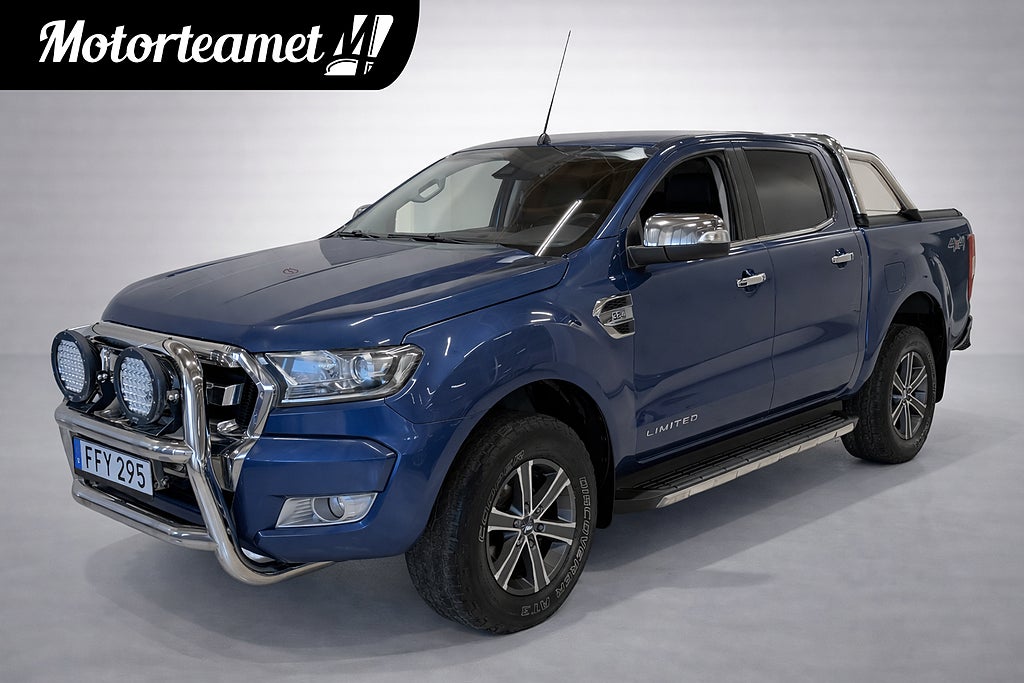 Ford ranger Dubbelhytt 3.2 4x4 Limited Skinn Backkamera D-värm Drag