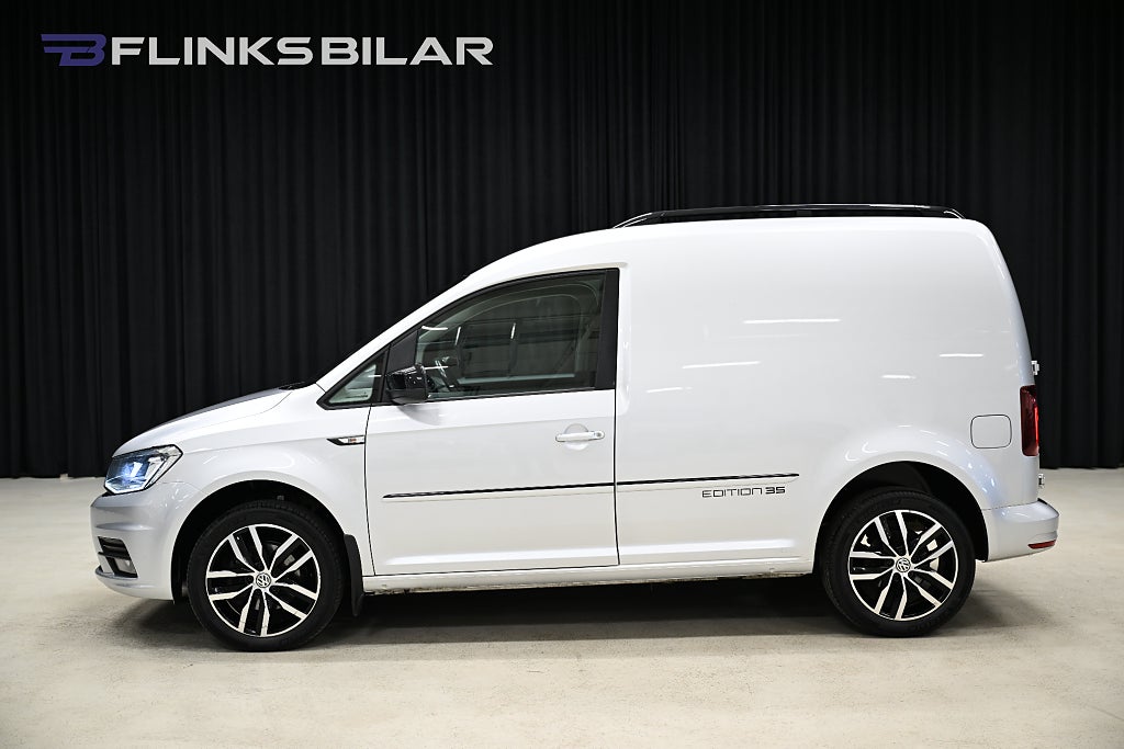Volkswagen Caddy DSG 102HK Edition35|Nedlackad|LED|Drag|Värmare|Leasbar