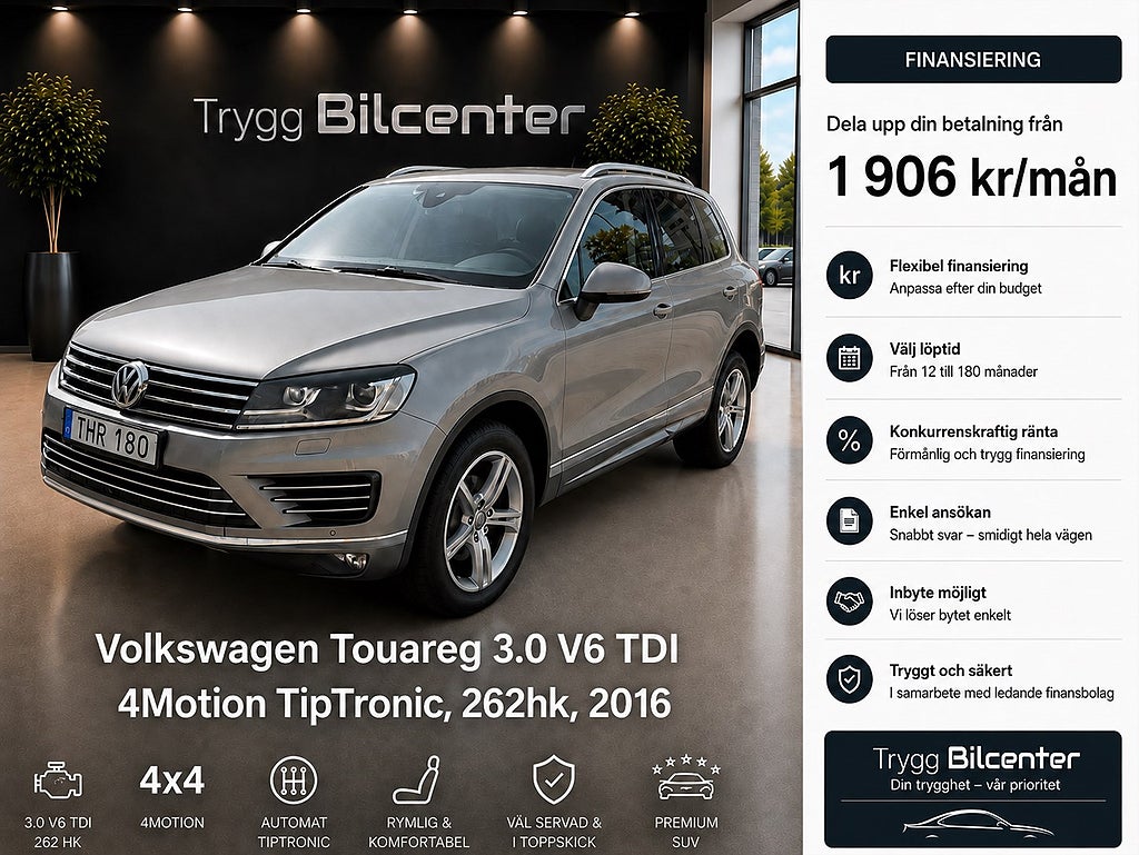 Volkswagen Touareg 3.0 V6 TDI DPF BMT 4Motion TipTronic, 262hk