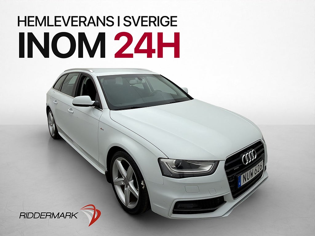 Audi A4 2.0 TDI Q 190hk S-line Sensorer Bluetooth Drag
